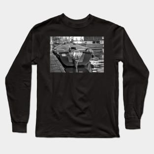 Small motorboat on the Norfolk Broads, UK Long Sleeve T-Shirt